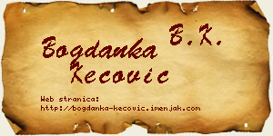 Bogdanka Kecović vizit kartica
